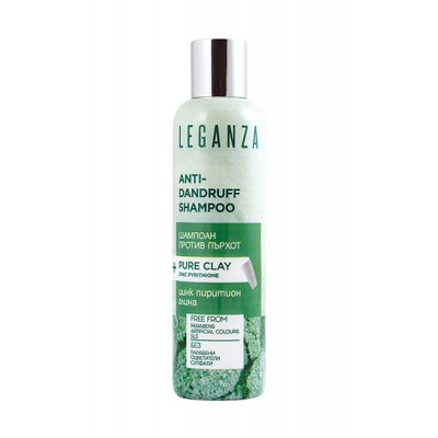 Leganza ANTI-ROOS Shampoo+Pure Klei met Zirkonium 0%SLS, 0%Parabenen, 0%Kleurstoffen o.a. Anti-Haaruitval, Haargroei  - Zonder Sulfaat en SLS 200ml